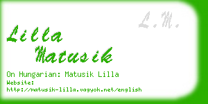 lilla matusik business card